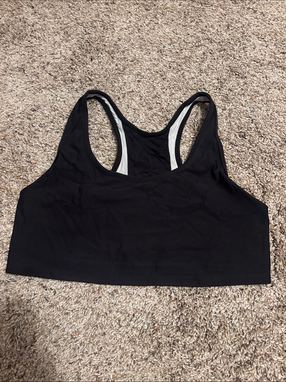 Black Racerback Sports Bra - reversible